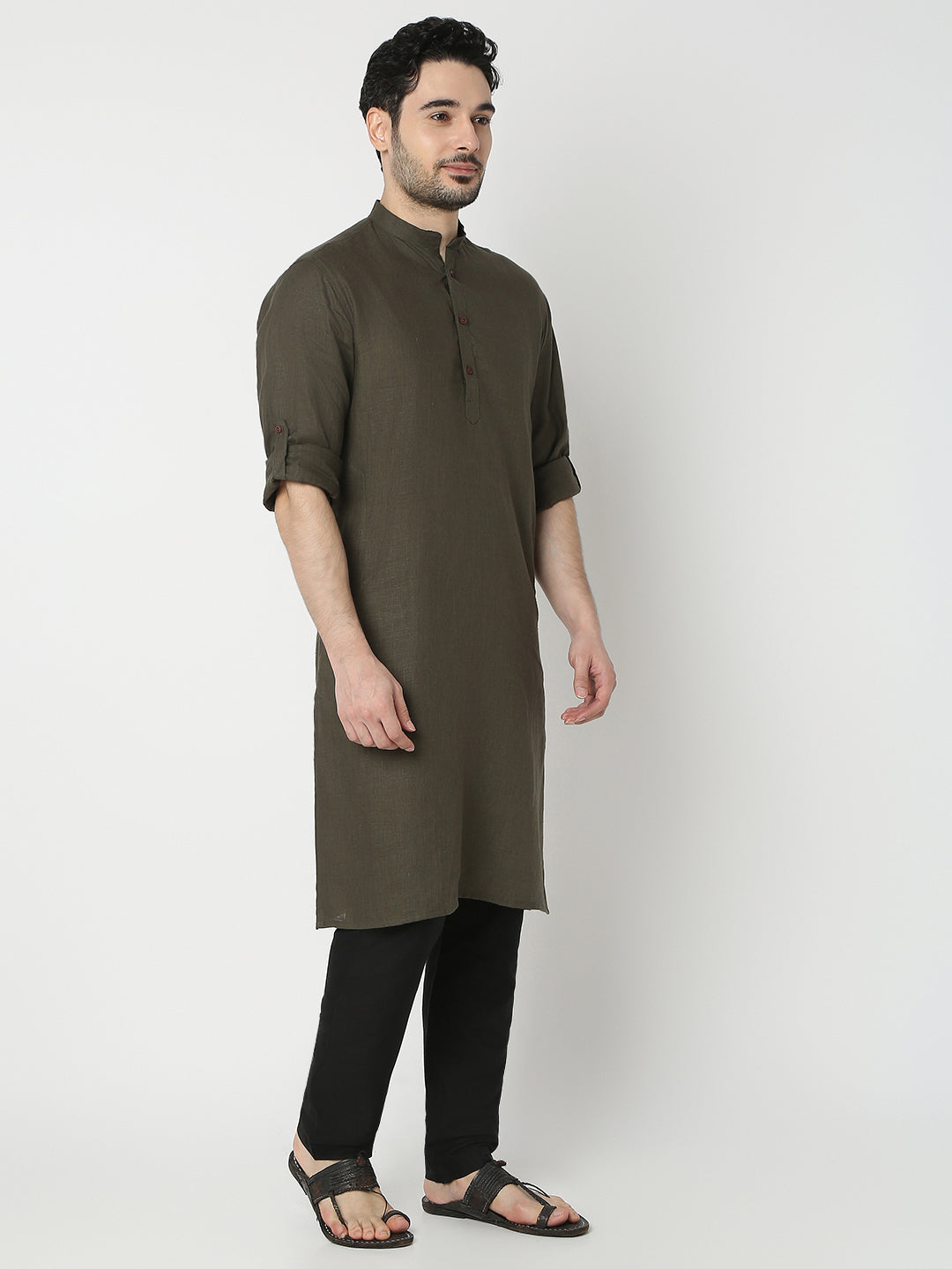 Regular Fit Solid Full Sleeve Kurta