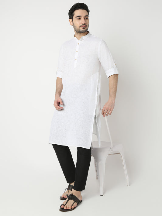 Regular Fit Solid Full Sleeve Kurta