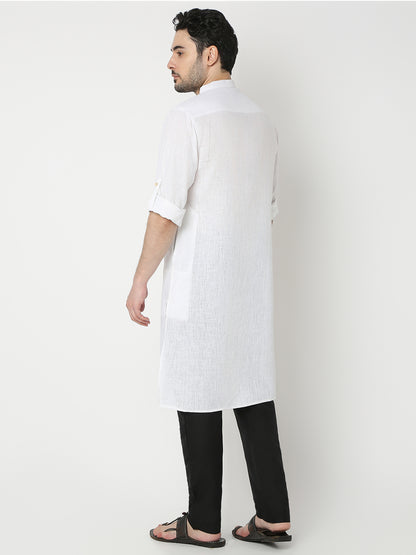 Regular Fit Solid Full Sleeve Kurta