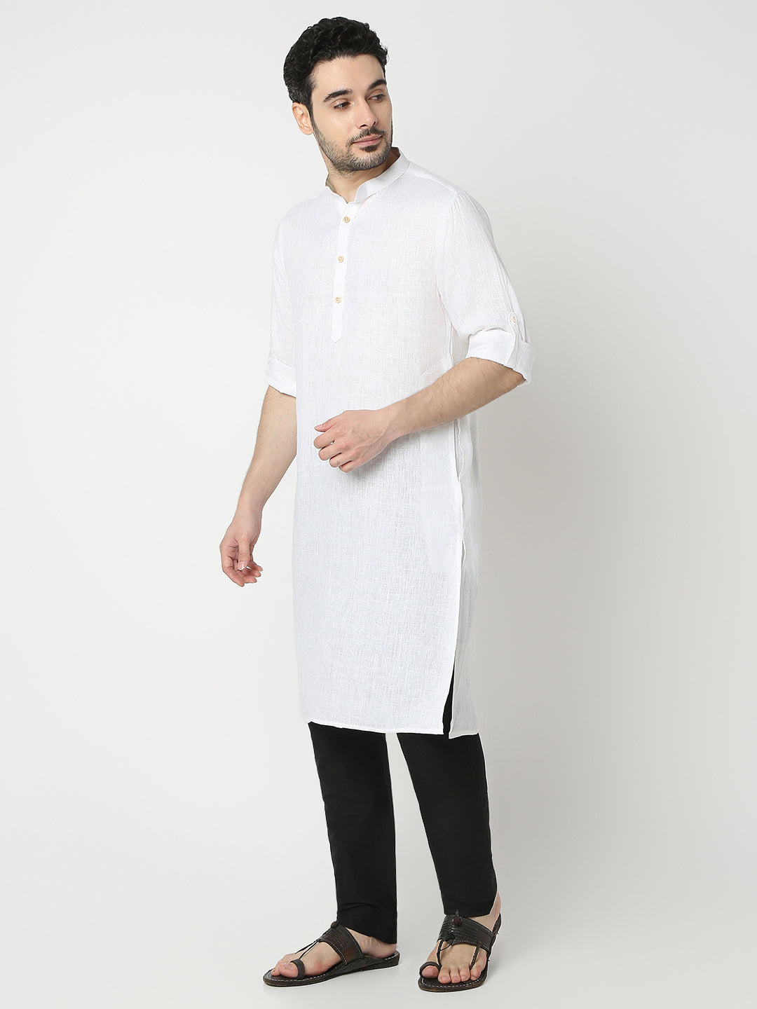 Regular Fit Solid Full Sleeve Kurta