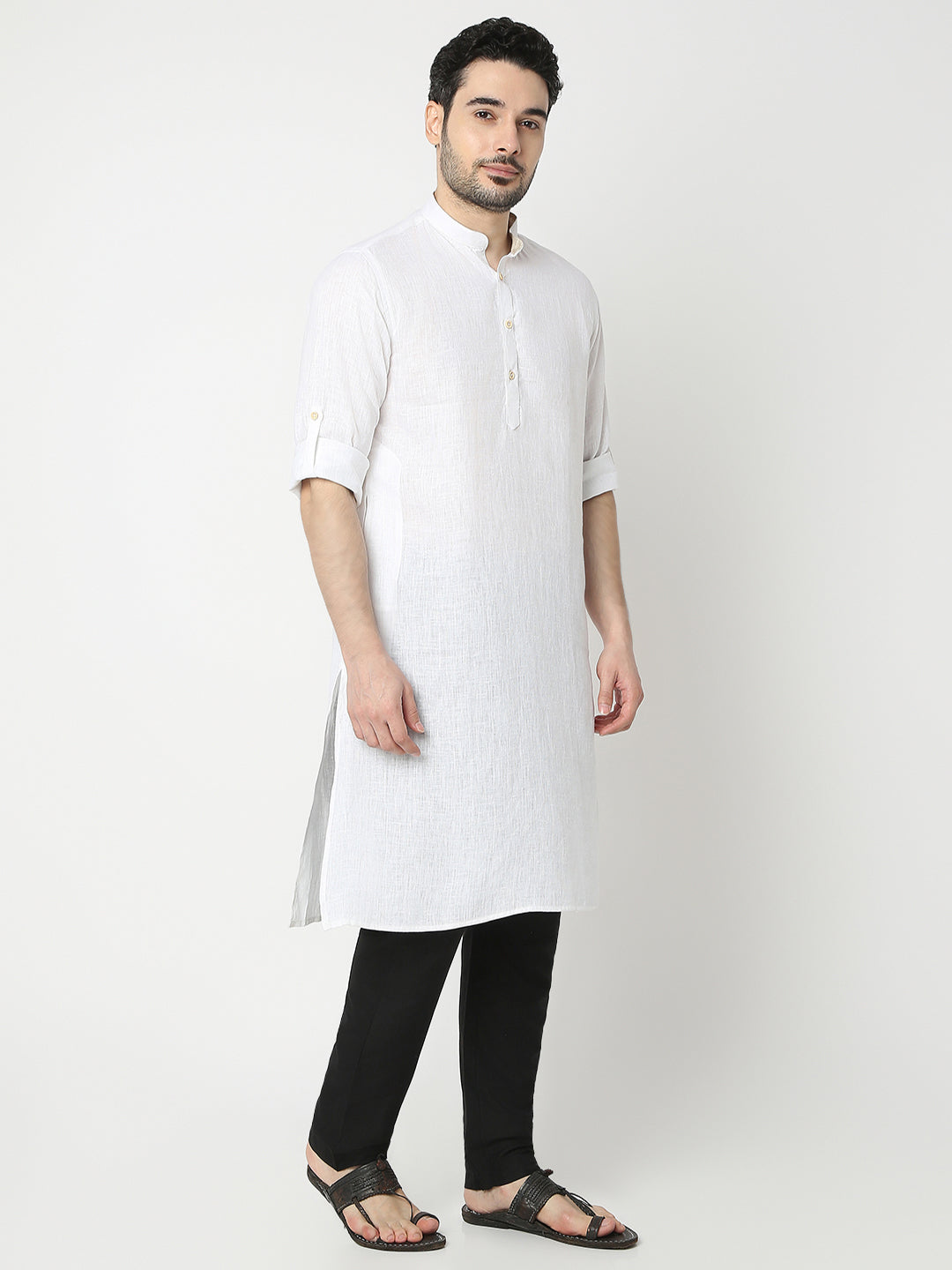 Regular Fit Solid Full Sleeve Kurta