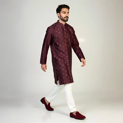 Embroidered Sequins Long Kurta