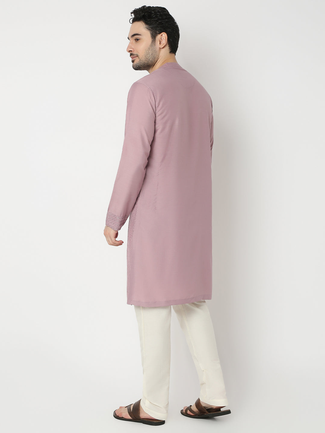 Straight Fit Embroidered Full Sleeve Kurta