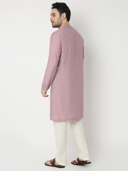 Straight Fit Embroidered Full Sleeve Kurta