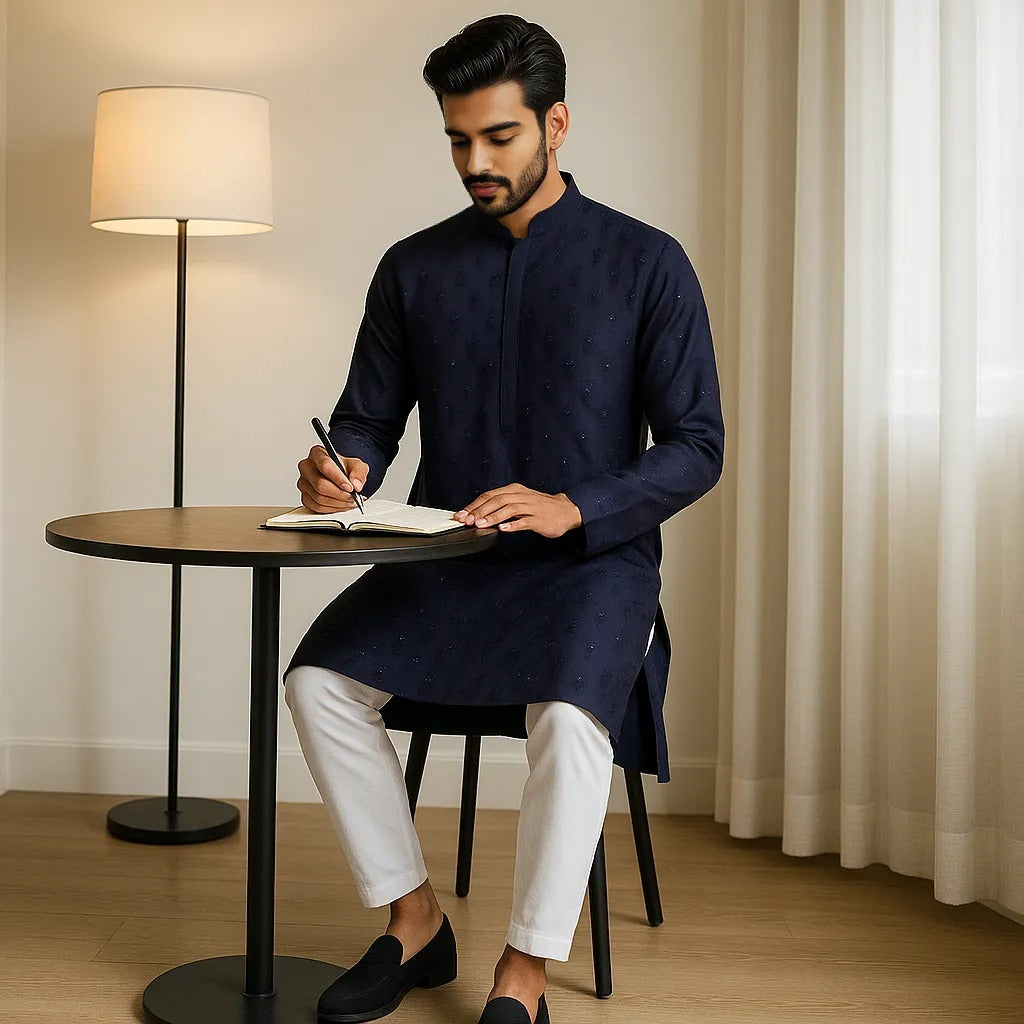 Embroidered Straight Long Kurta