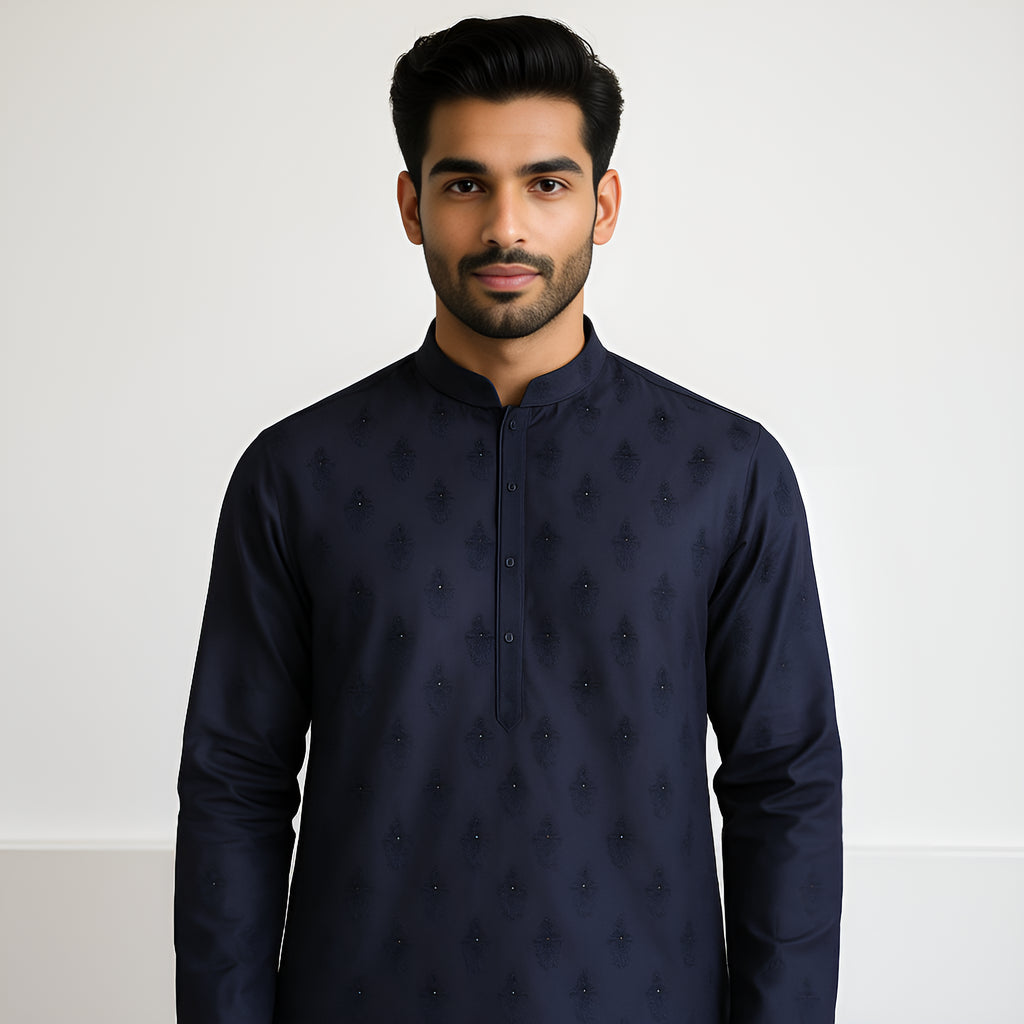 Embroidered Straight Long Kurta
