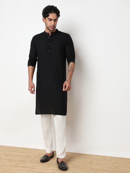 Lapet Straight Long Kurta