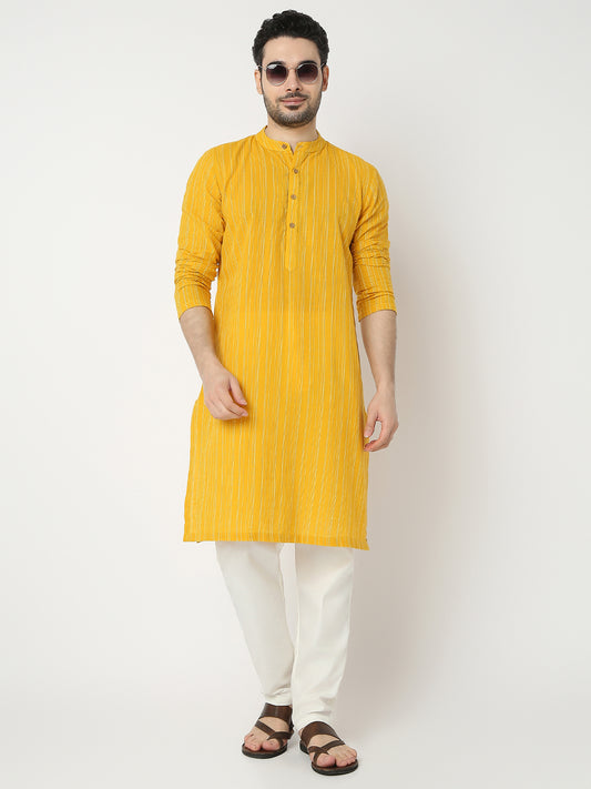 Straight Fit Printed Full Sleeve Kurta