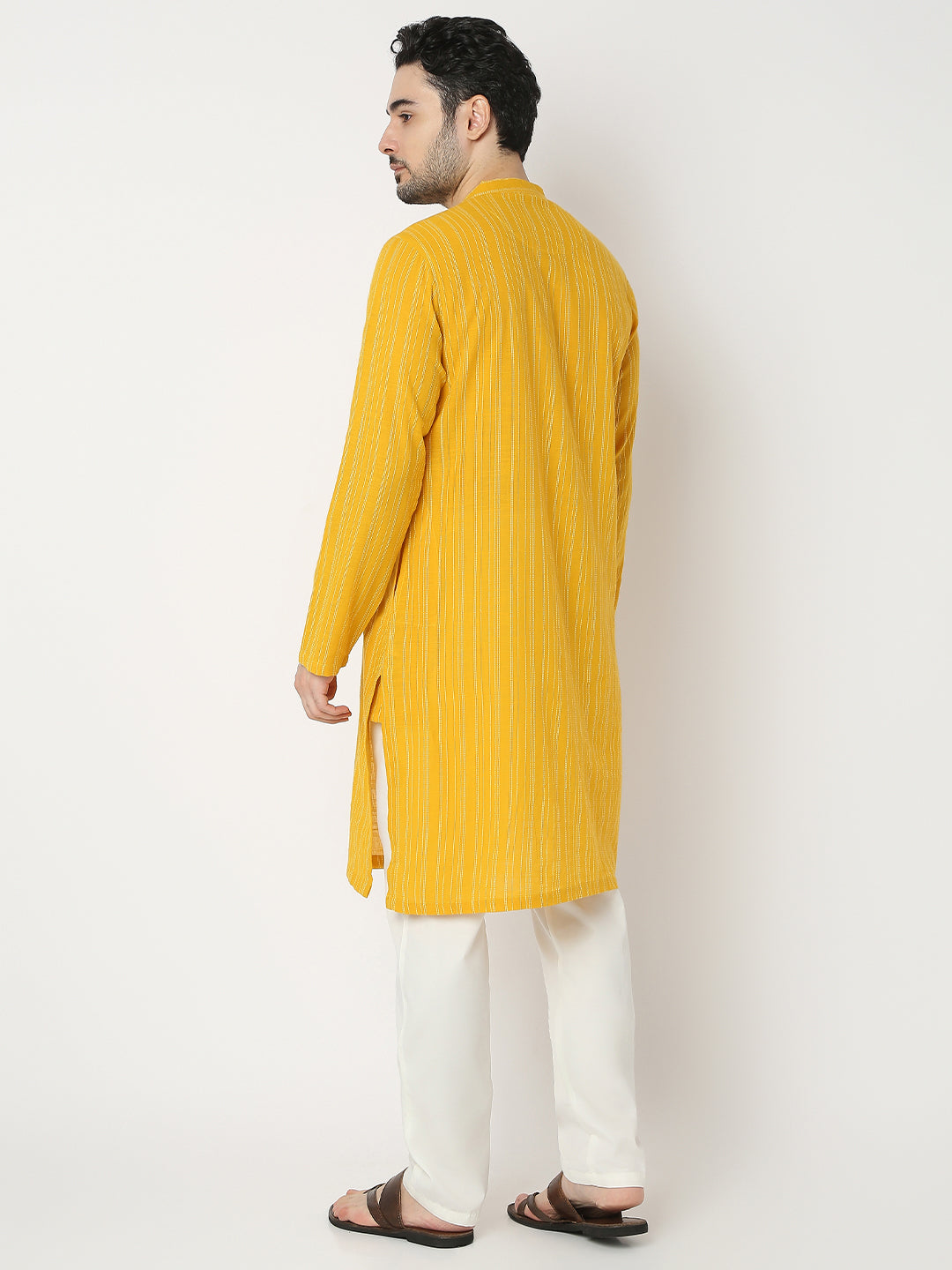 Straight Fit Printed Full Sleeve Kurta