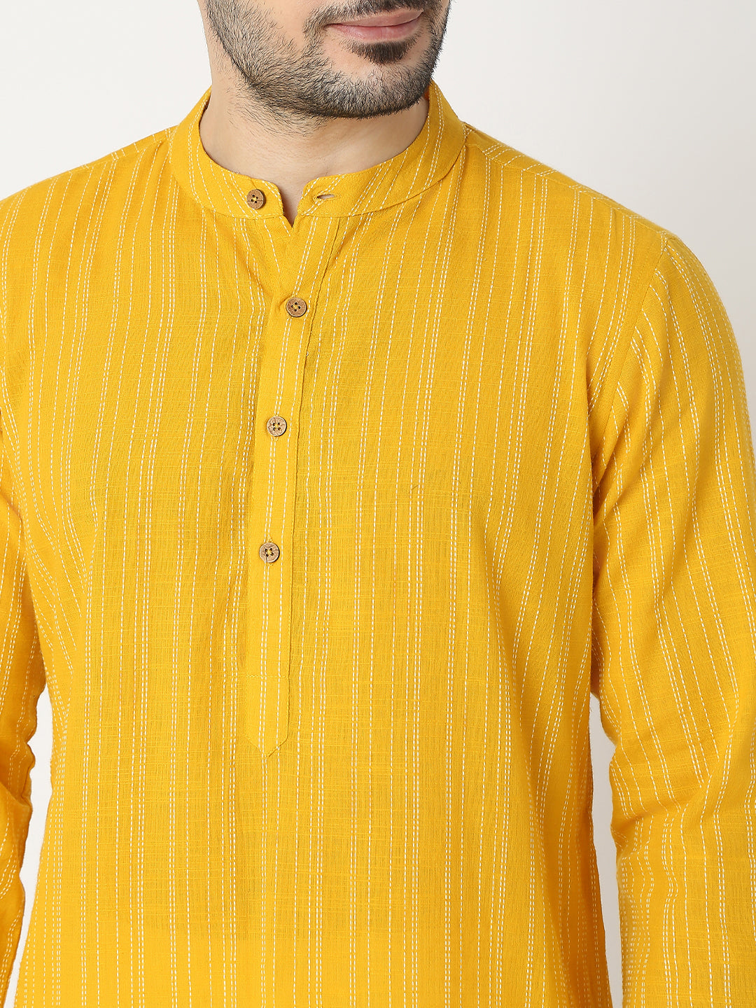 Straight Fit Printed Full Sleeve Kurta