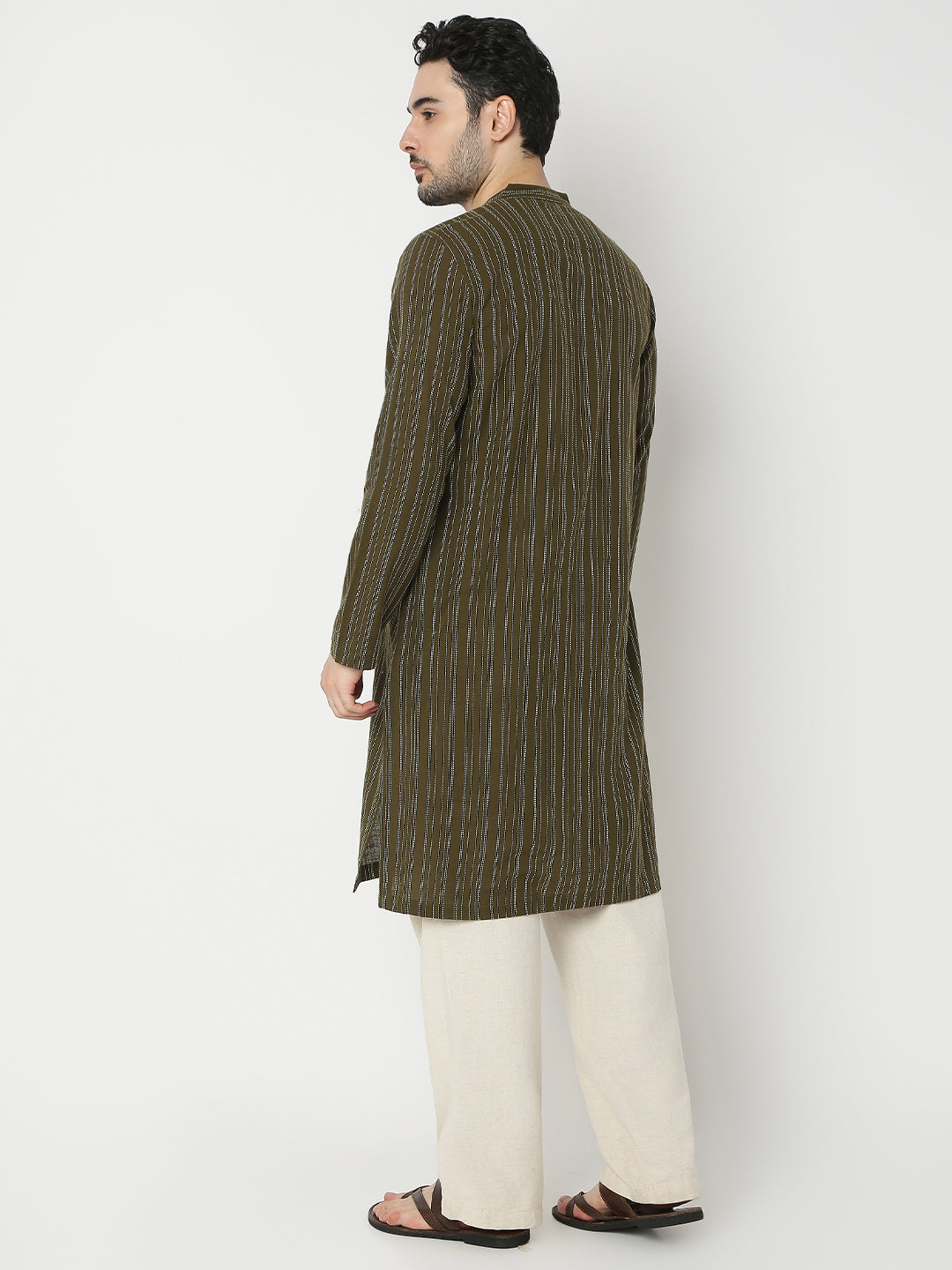 Straight Fit Printed Full Sleeve Kurta