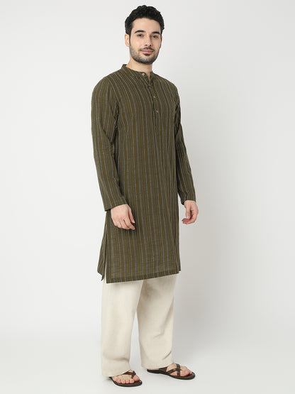 Straight Fit Printed Full Sleeve Kurta