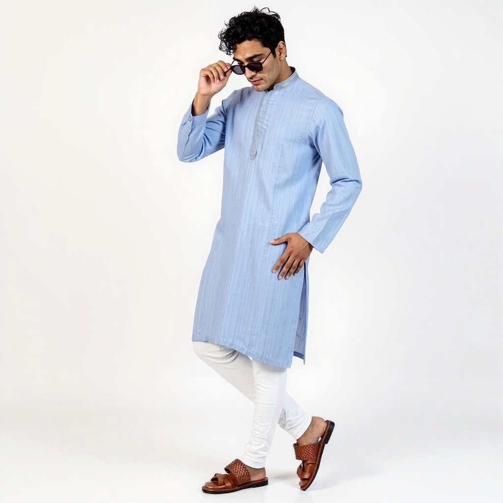 Striped Straight Long Kurta