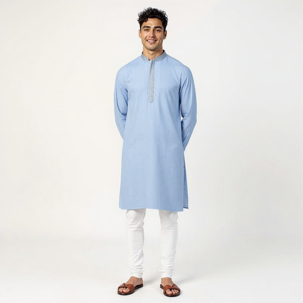 Striped Straight Long Kurta