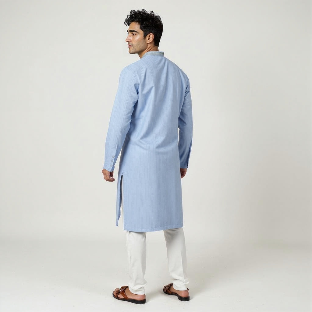 Striped Straight Long Kurta