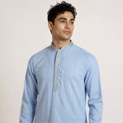 Striped Straight Long Kurta