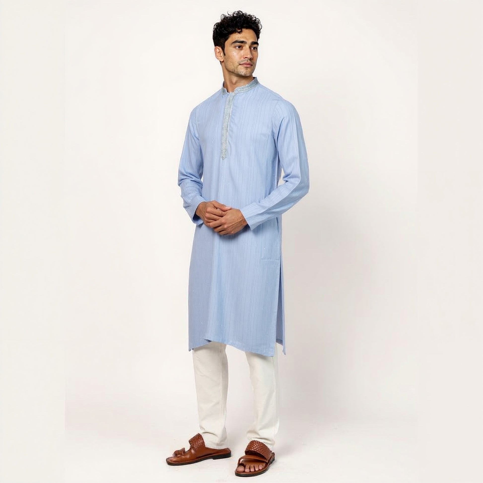 Striped Straight Long Kurta