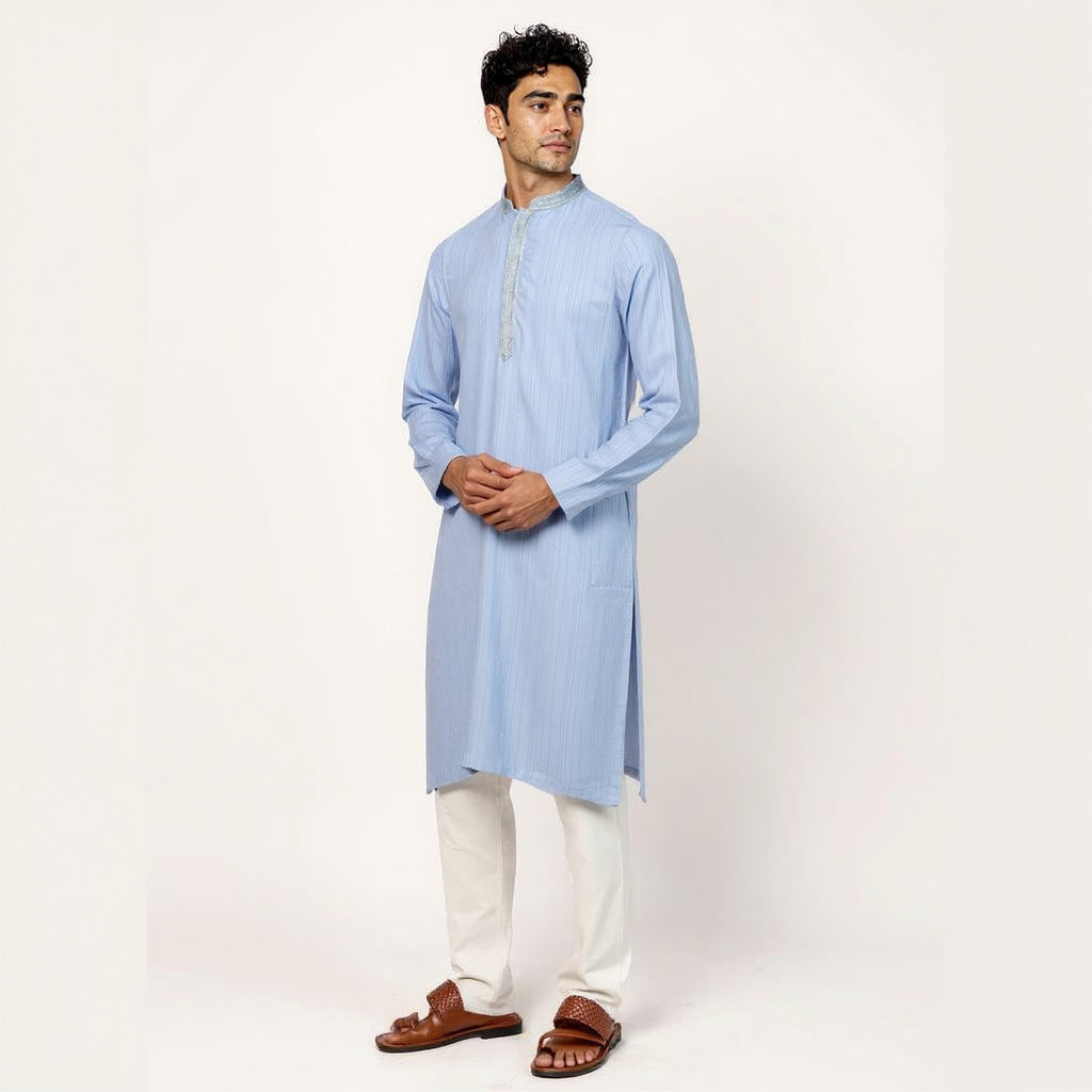 Striped Straight Long Kurta
