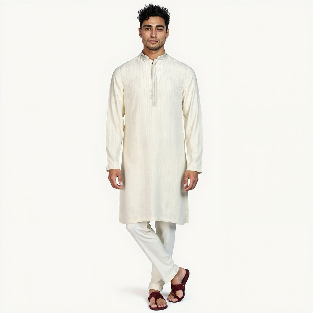Striped Straight Long Kurta
