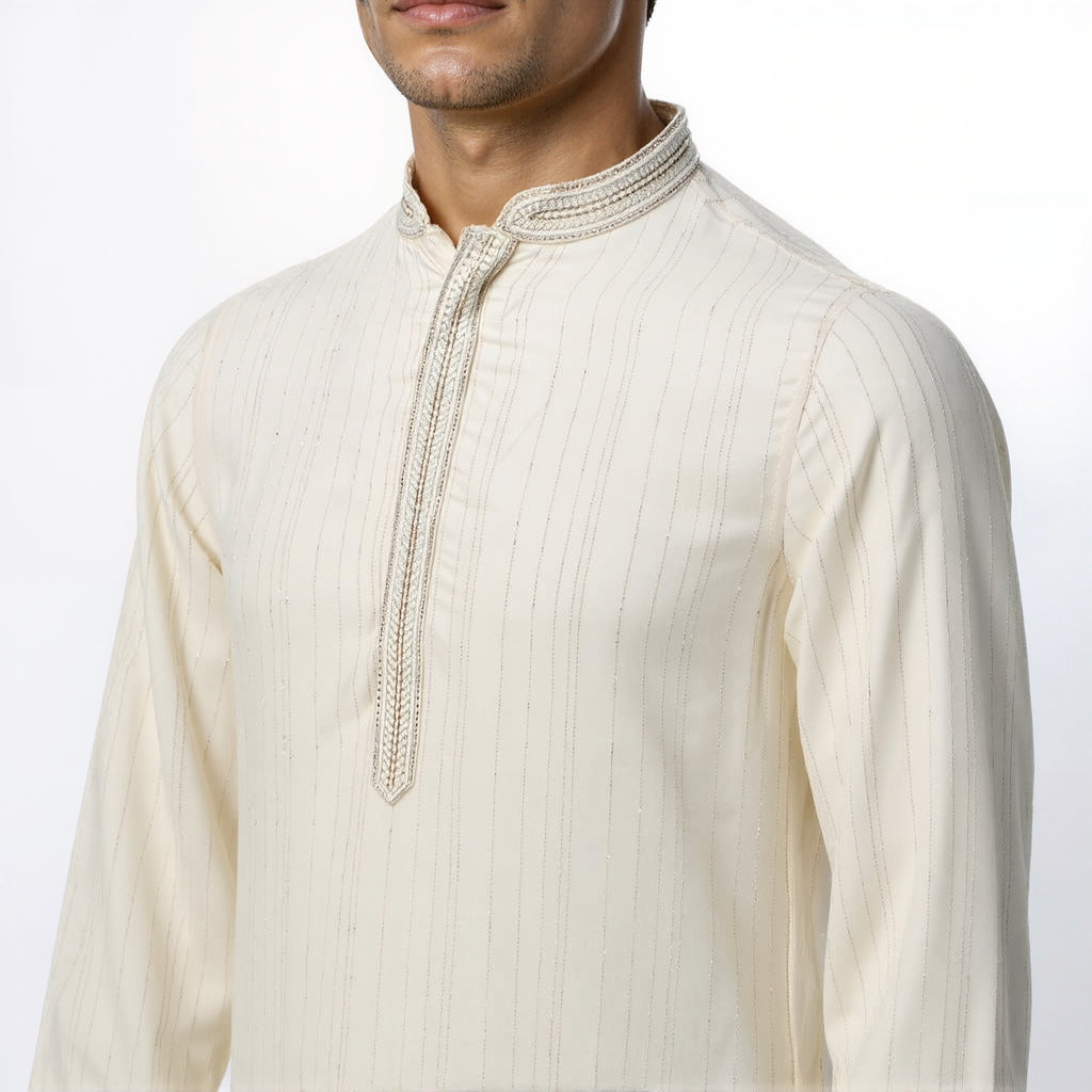 Striped Straight Long Kurta