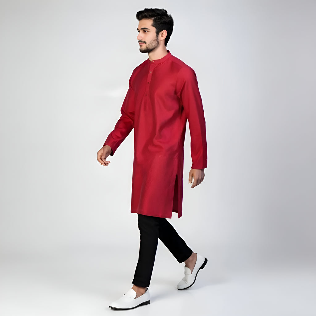 Jacquard Straight Long Kurta