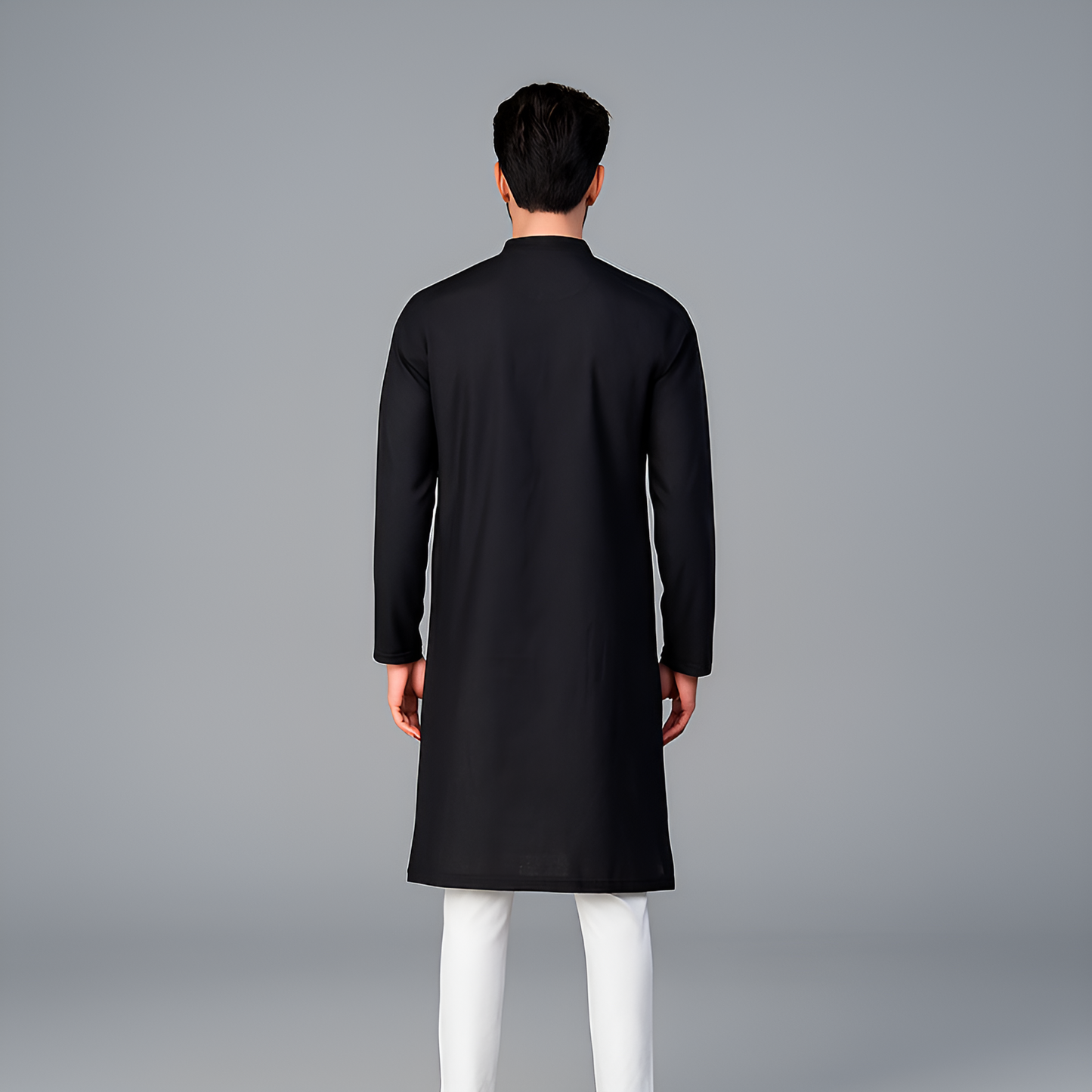 Jacquard Straight Long Kurta