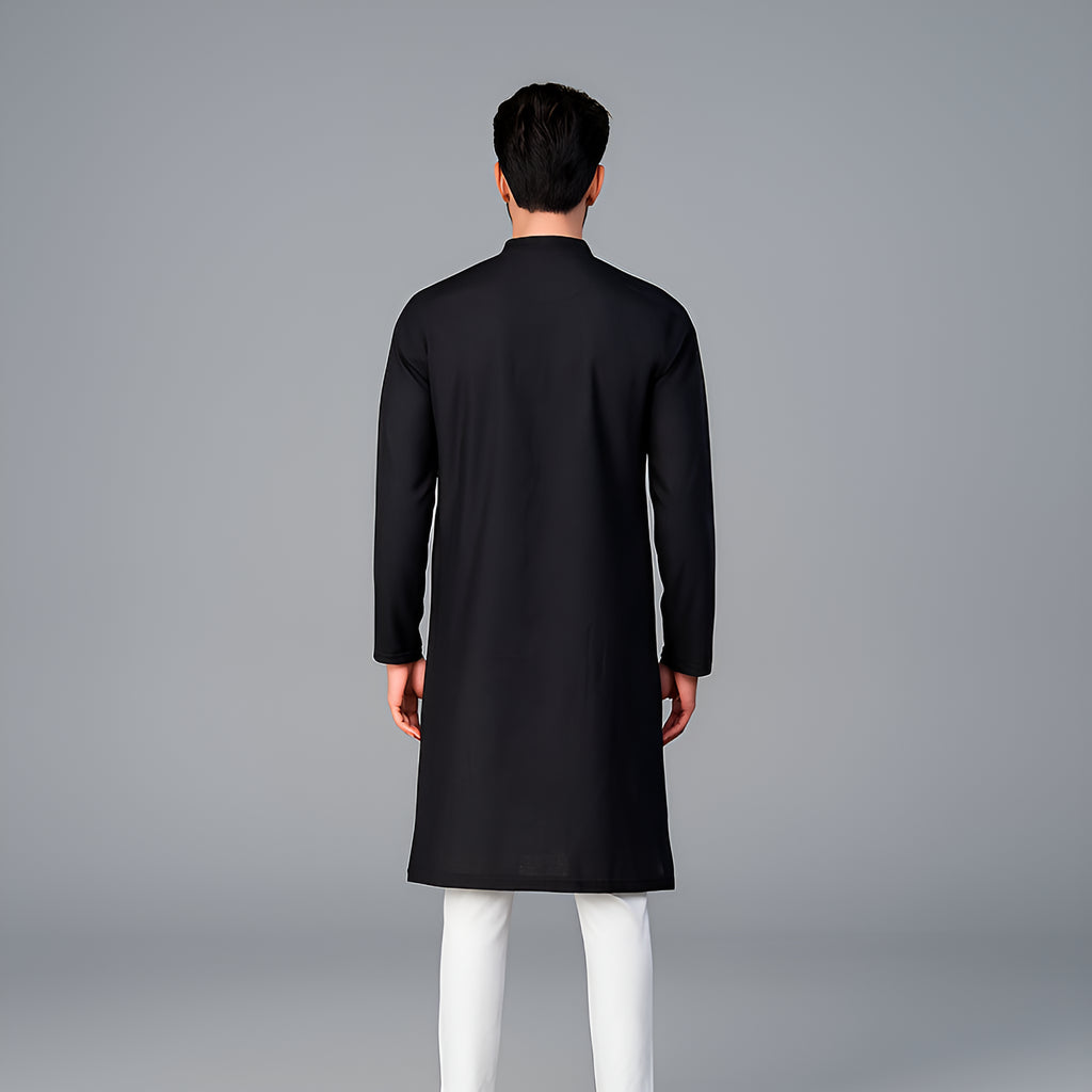 Jacquard Straight Long Kurta