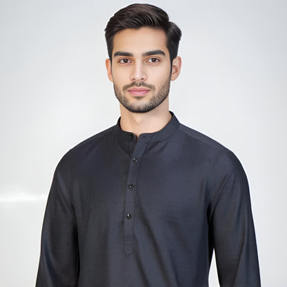 Jacquard Straight Long Kurta