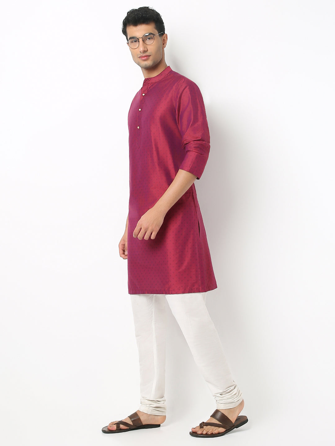 Regular Fit Printed Mandarin Collar Full Sleeve Kurta