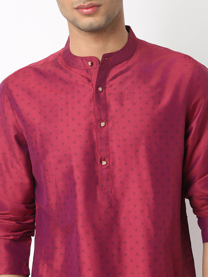 Regular Fit Printed Mandarin Collar Full Sleeve Kurta