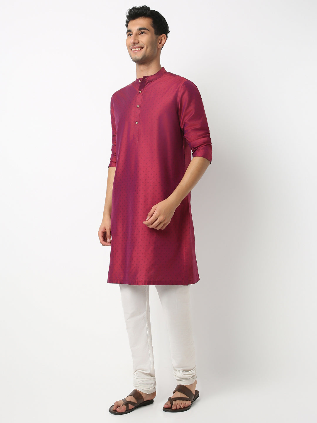 Regular Fit Printed Mandarin Collar Full Sleeve Kurta