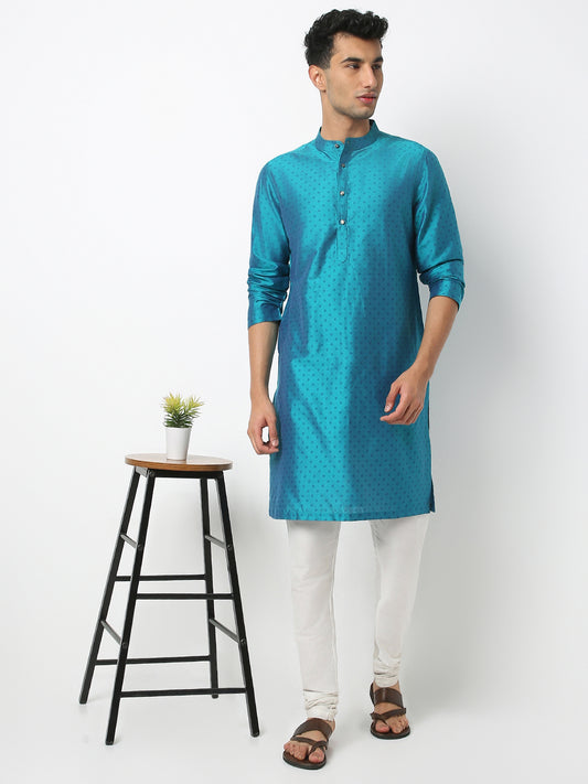 Regular Fit Printed Mandarin Collar Full Sleeve Kurta
