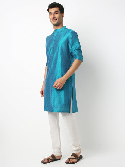 Regular Fit Printed Mandarin Collar Full Sleeve Kurta