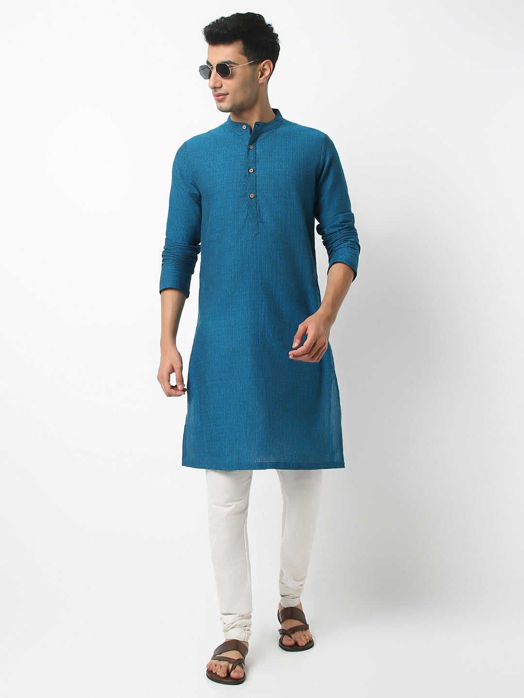 Regular Fit Printed Mandarin Collar Full Sleeve Kurta