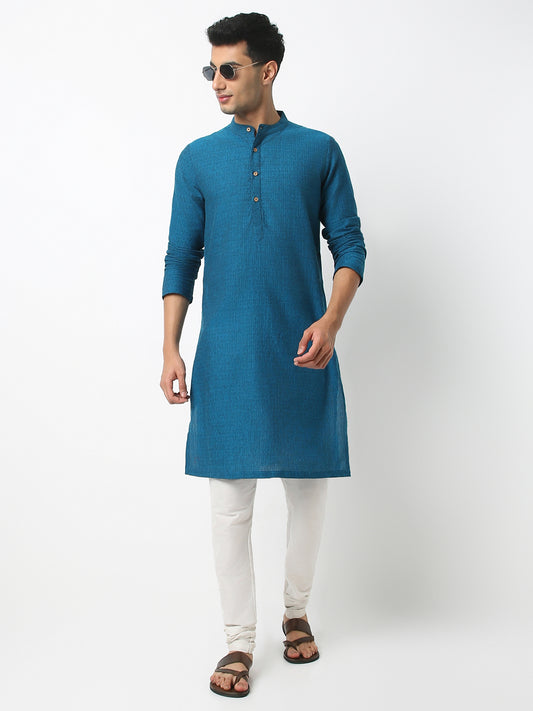Regular Fit Printed Mandarin Collar Full Sleeve Kurta
