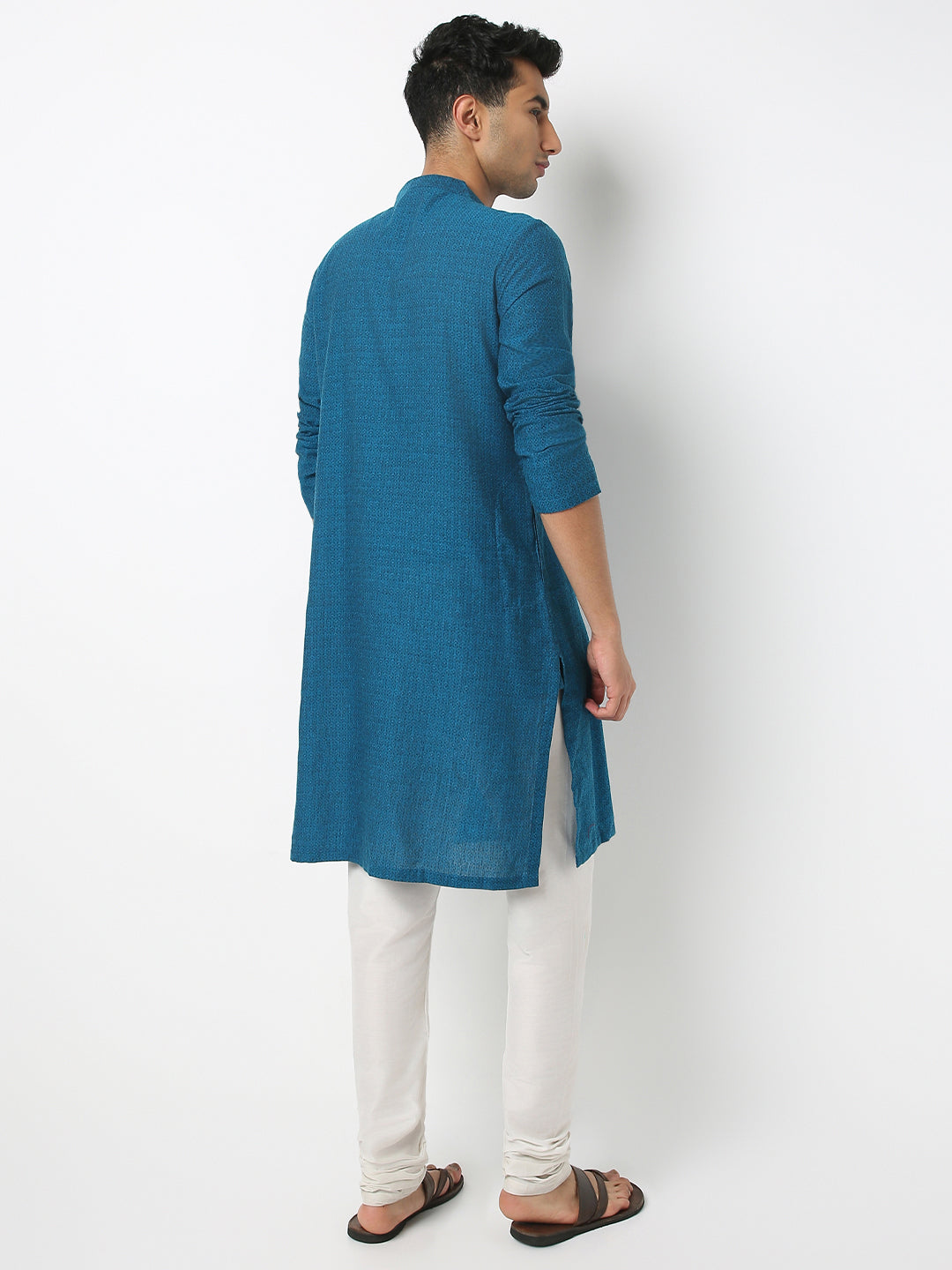 Regular Fit Printed Mandarin Collar Full Sleeve Kurta