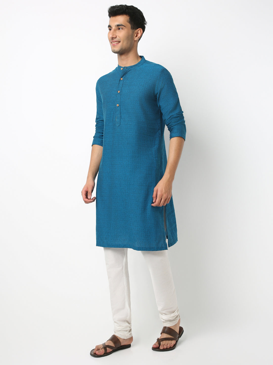 Regular Fit Printed Mandarin Collar Full Sleeve Kurta