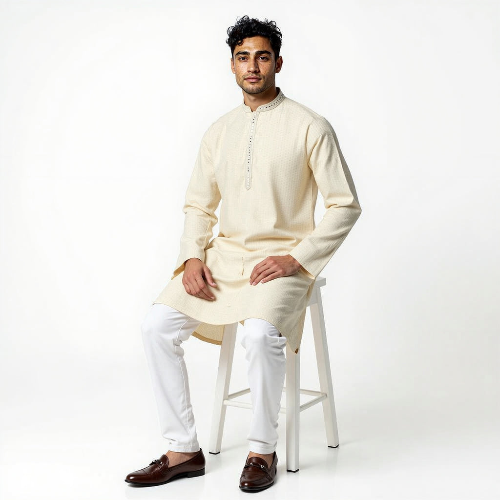 Embroidered Straight Long Kurta