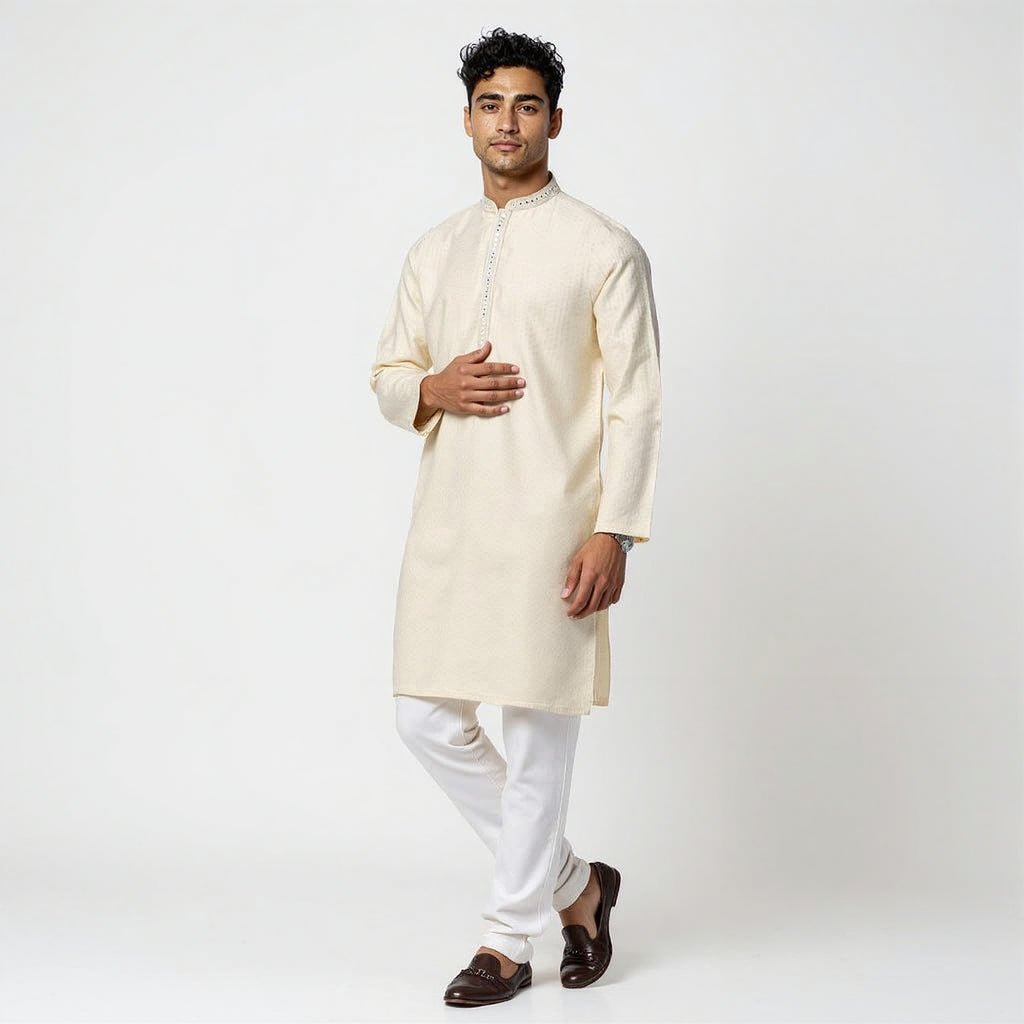 Embroidered Straight Long Kurta