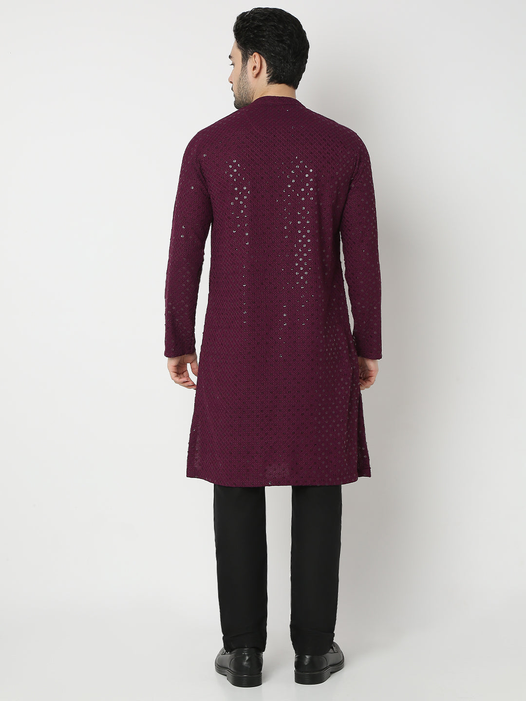 Straight Fit Embroidered Full Sleeve Kurta