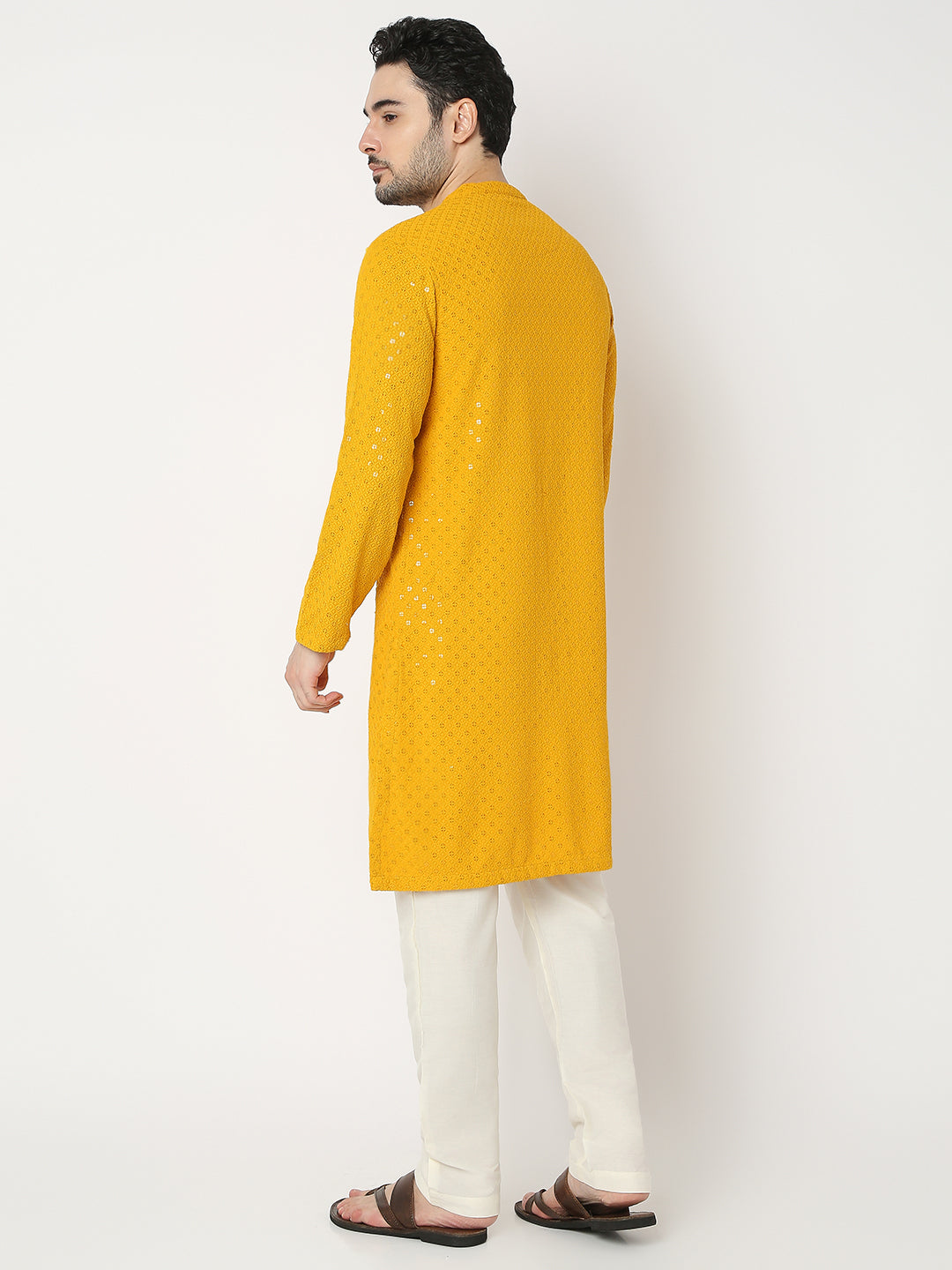 Straight Fit Embroidered Full Sleeve Kurta