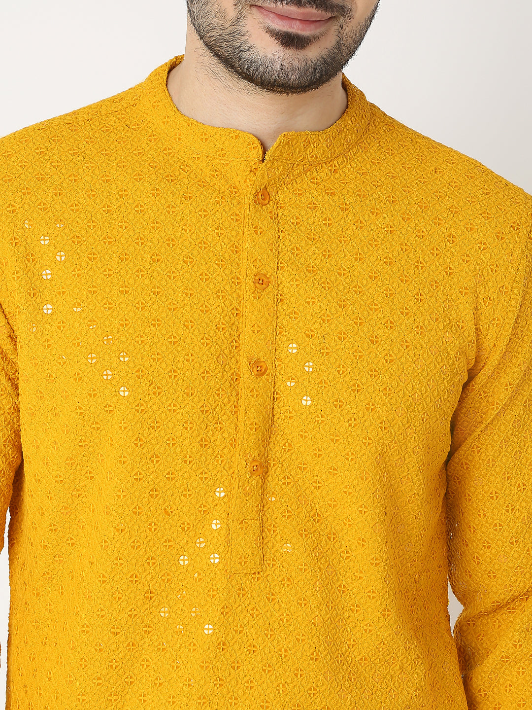 Straight Fit Embroidered Full Sleeve Kurta