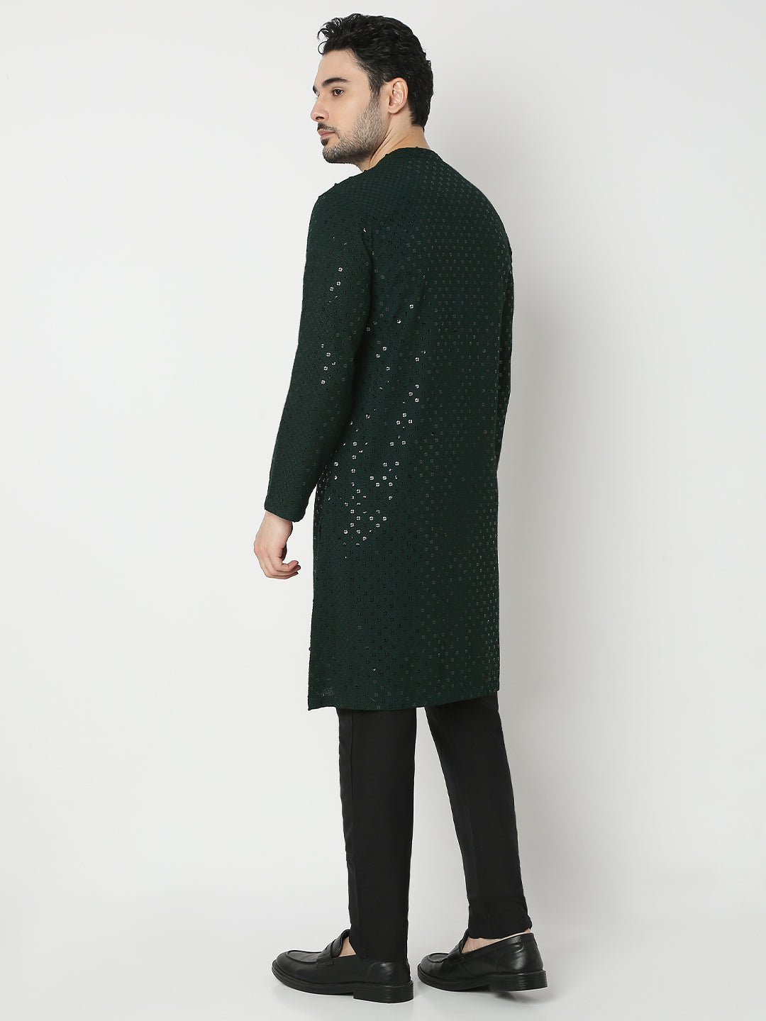 Straight Fit Embroidered Full Sleeve Kurta