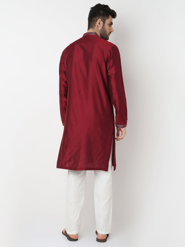 Pintuck Straight Long Kurta