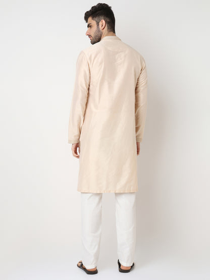 Pintuck Straight Long Kurta