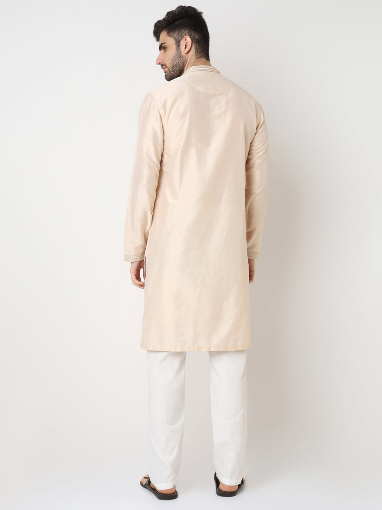 Pintuck Straight Long Kurta