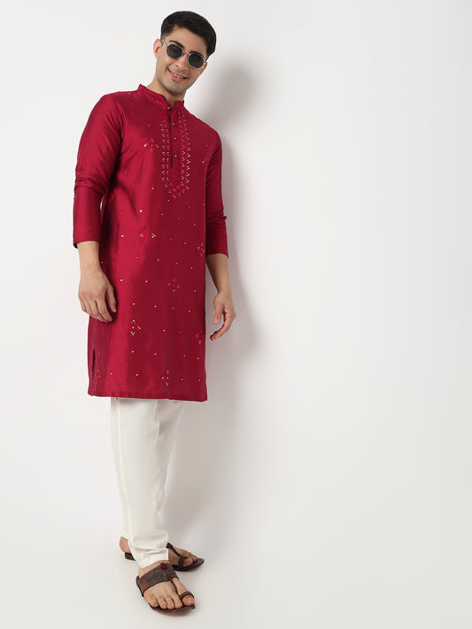 Embroidered Straight Long Kurta