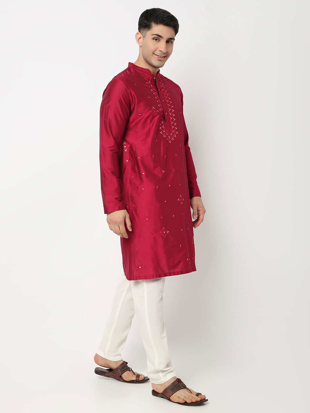 Embroidered Straight Long Kurta