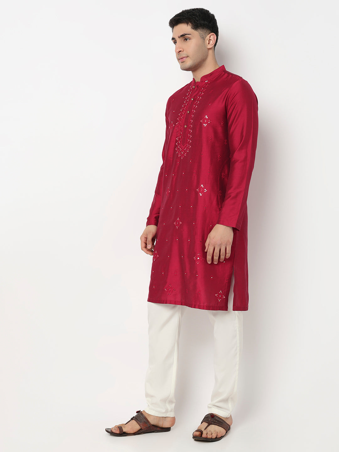 Embroidered Straight Long Kurta