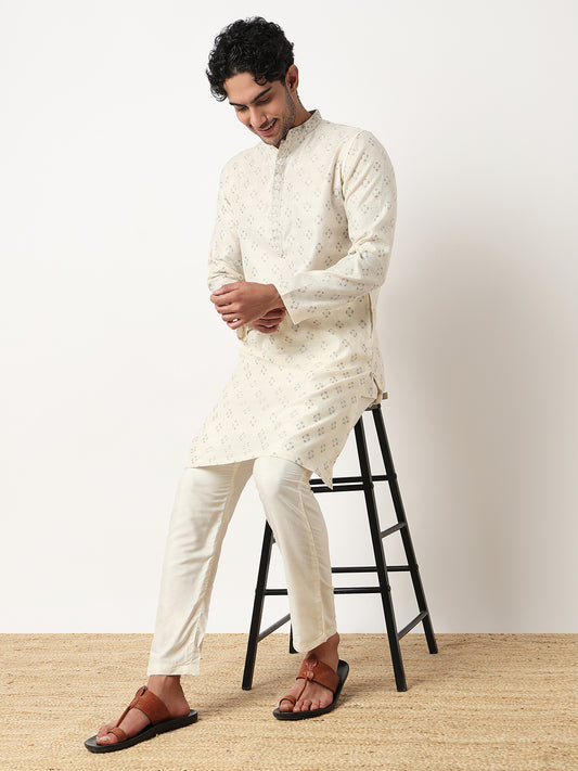 Jacquard Straight Long Kurta